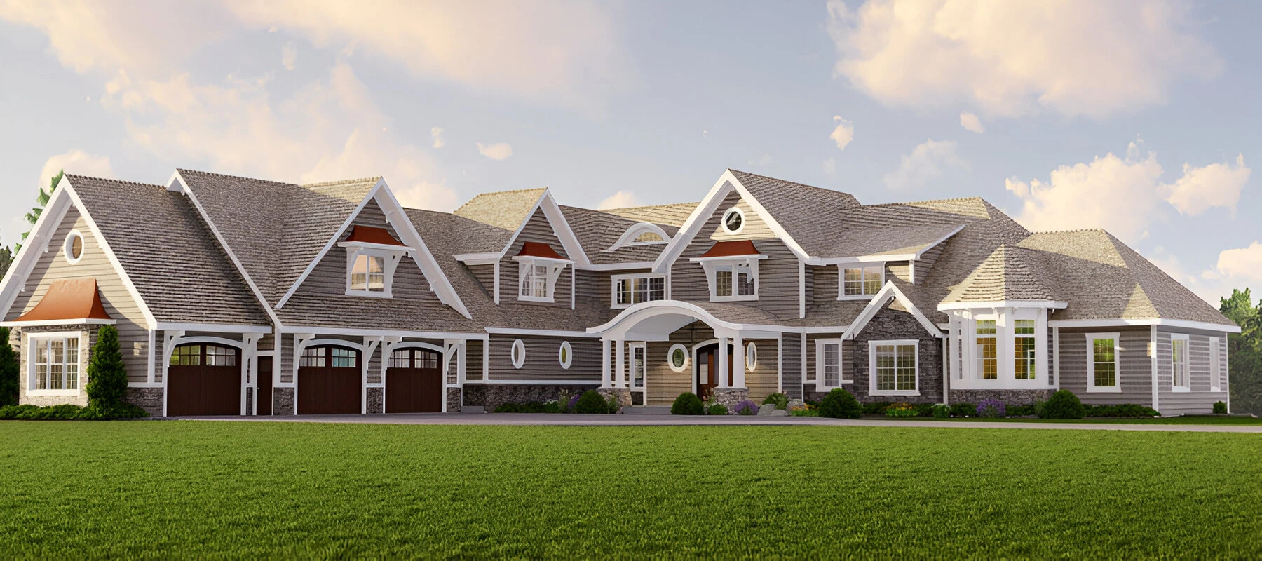 Traditional custom home exterior built by Inspiration Homes in Williamson County, TN
